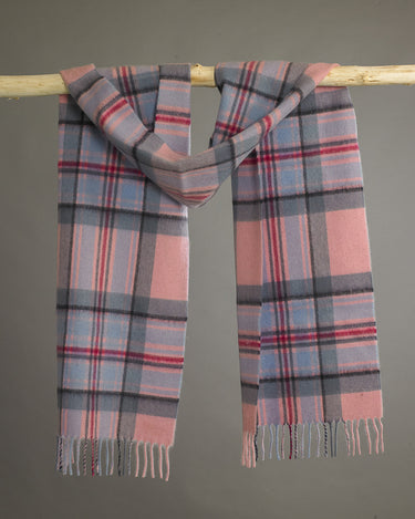 Pink Stewart Wide Cashmere Scarf
